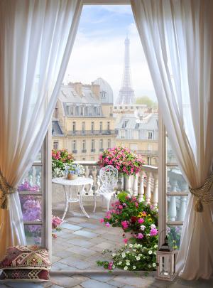 Вид с балкона на Париж 14-116